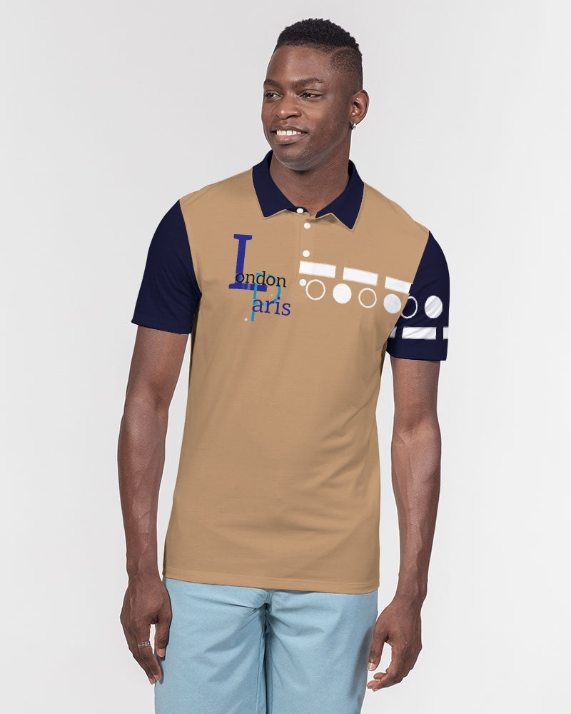 London Paris in da mix by Marvin Jeans and Trinity D Marvin Men's Slim Fit Short Sleeve Polo