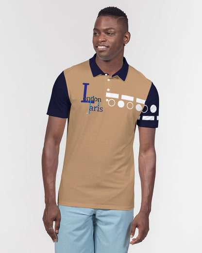 London Paris in da mix by Marvin Jeans and Trinity D Marvin Men's Slim Fit Short Sleeve Polo