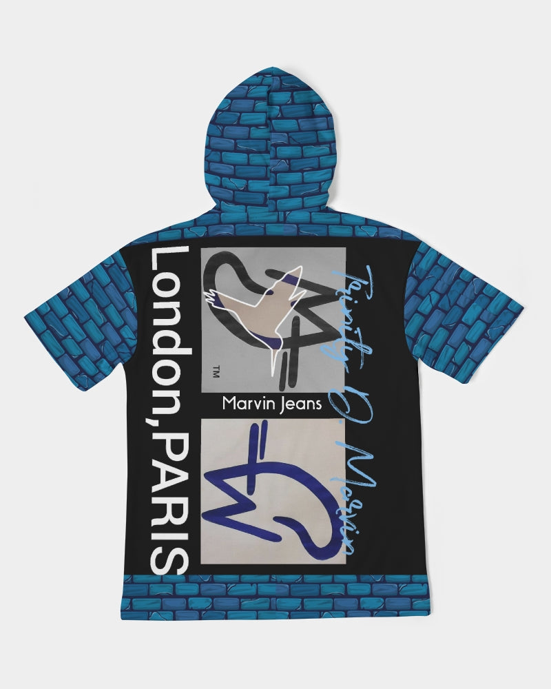 Brick city London Paris BY MARVIN JEANS Men's Premium Heavyweight Short Sleeve Hoodie