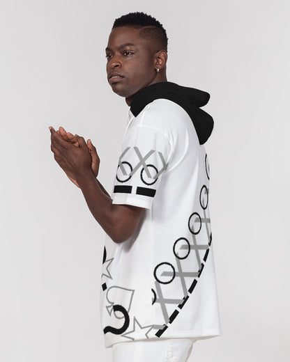 All White New-Legacy by Marvin Jeans and Trinity D. Marvin Men's Premium Heavyweight Short Sleeve Hoodie