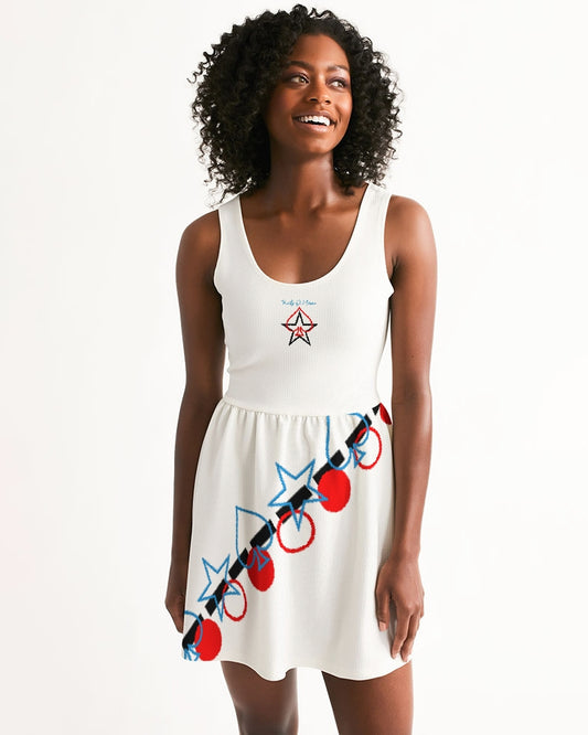 All White Legacy Women's Scoop Neck Skater Dress