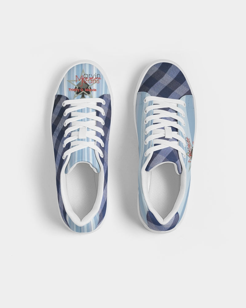 Blue stripes Mix by Marvin Jeans and Trinity D Marvin Men's Faux-Leather Sneaker