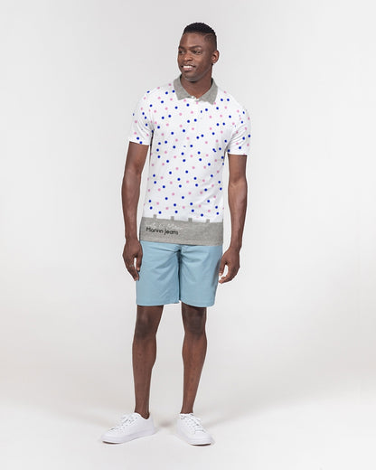 Dots 2.0 by Marvin Jeans and Trinity D Marvin Men's Slim Fit Short Sleeve Polo