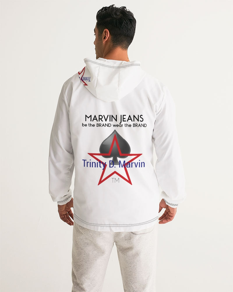 All White New-Legacy BY MARVIN JEANS Men's Windbreaker