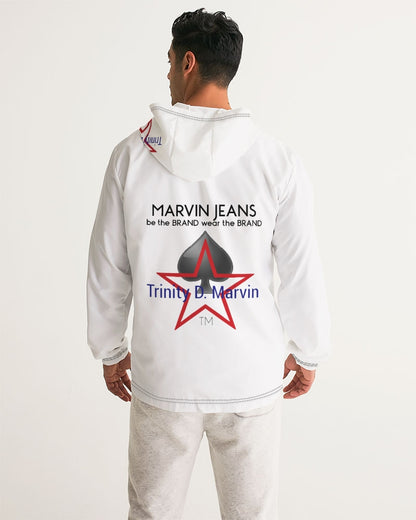 All White New-Legacy BY MARVIN JEANS Men's Windbreaker