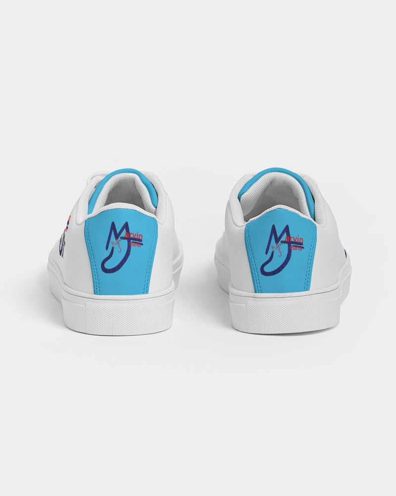 Logo's loud blue by Marvin Jeans and Trinity D Marvin Men's Faux-Leather Sneaker