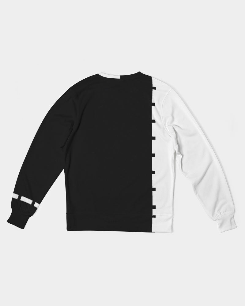 Black and white by Marvin Jeans Men's Classic French Terry Crewneck Pullover