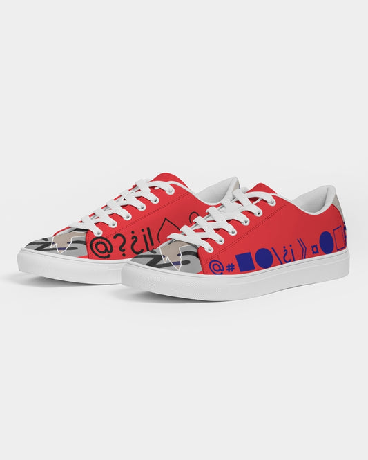 Red crazy BY MARVIN JEANS Men's Faux-Leather Sneaker