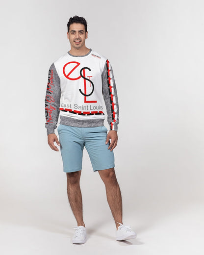 ESTL ,(wool) by Trinity D Marvin Men's Classic French Terry Crewneck Pullover