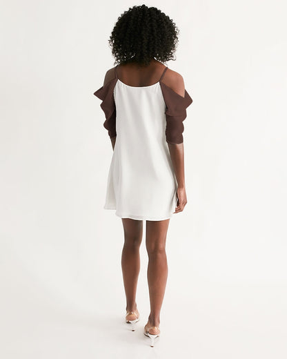 Premium  MARVIN JEANS Women's Open Shoulder A-Line Dress