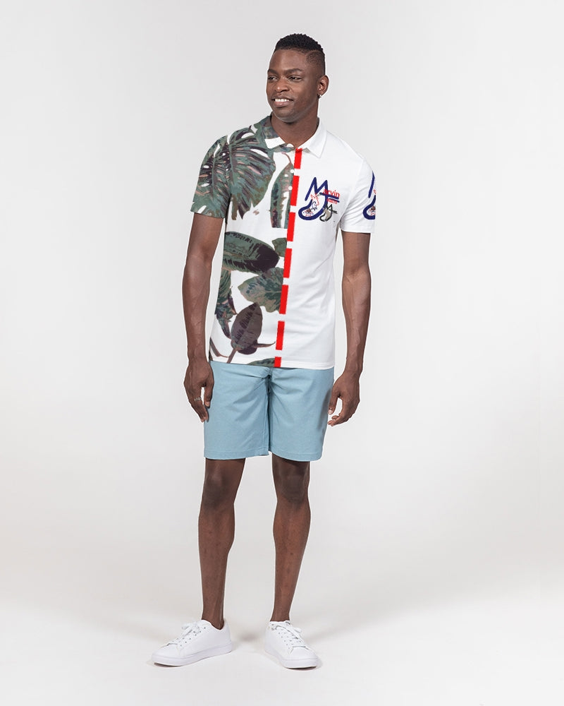 Wild green, logo's by Marvin Jeans and Trinity D Marvin Men's Slim Fit Short Sleeve Polo