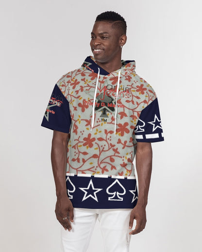 Wildwood, blue by Marvin Jeans and Trinity D Marvin Men's Premium Heavyweight Short Sleeve Hoodie