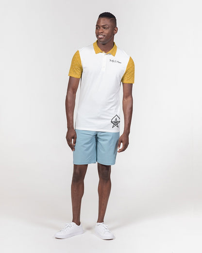 Gator yellow by Trinity D Marvin Men's Slim Fit Short Sleeve Polo