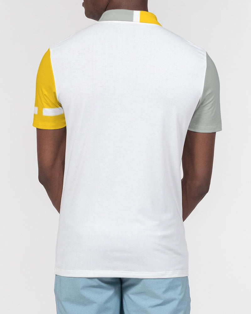 Yellow mixture BY MARVIN JEANS Men's Slim Fit Short Sleeve Polo