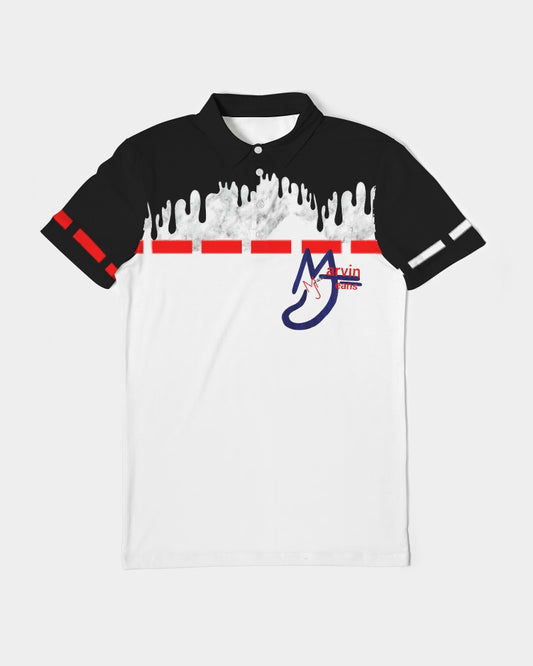 Drip BY MARVIN JEANS Men's Slim Fit Short Sleeve Polo