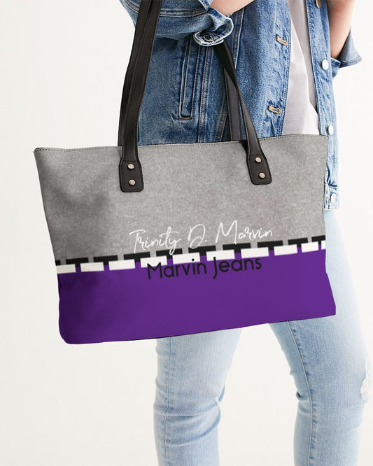 Cool grey half purple by Marvin Jeans and Trinity D Marvin Stylish Tote