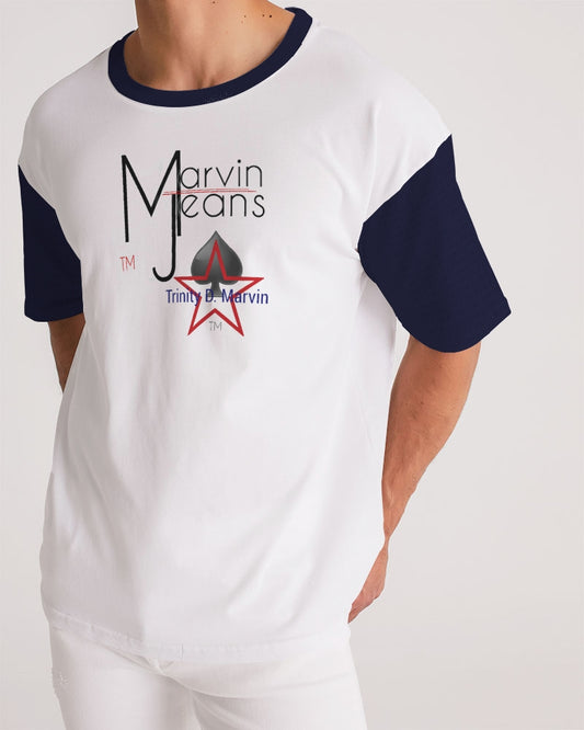 Navy Blue by Marvin Jeans and Trinity D Marvin Men's Premium Heavyweight Tee