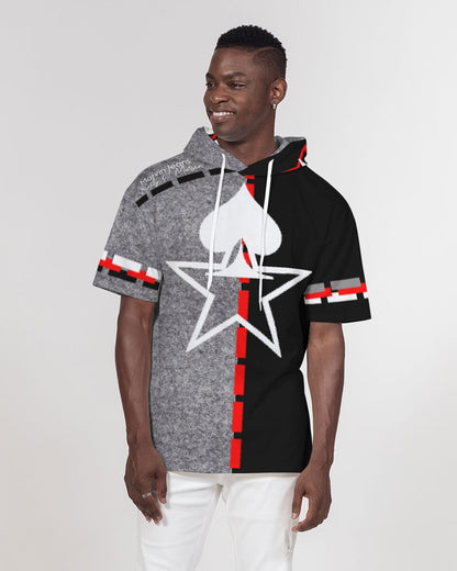 Wool and black by Marvin Jeans and Trinity D Marvin Men's Premium Heavyweight Short Sleeve Hoodie