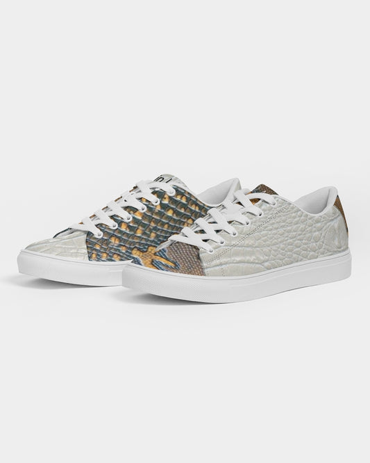 Gator white calf print BY MARVIN JEANS Men's Faux-Leather Sneaker