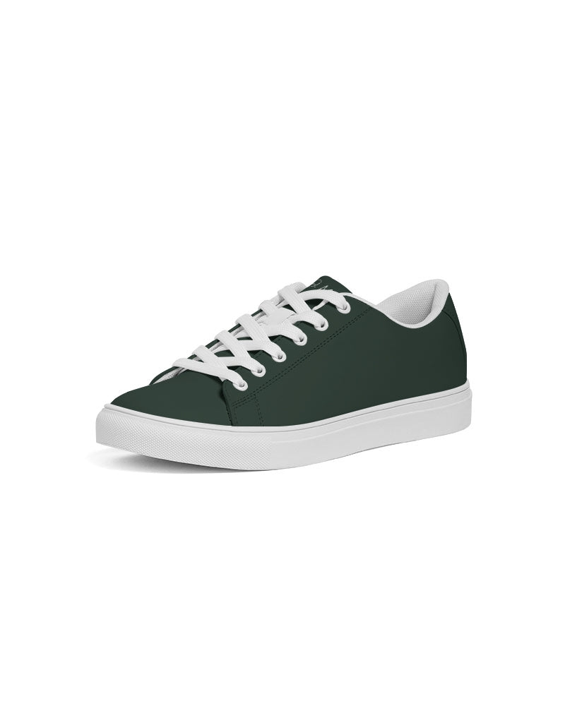 Dark green  Men's Faux-Leather Sneaker