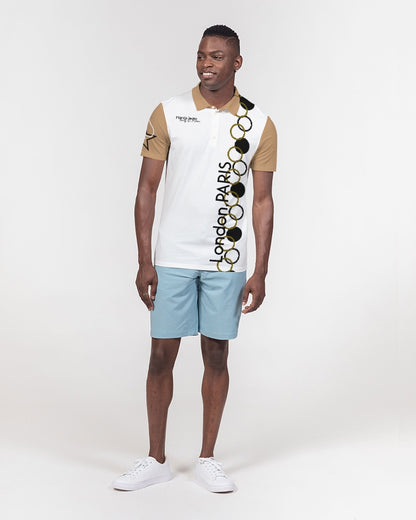 In da mix by Marvin Jeans and Trinity D Marvin Men's Slim Fit Short Sleeve Polo