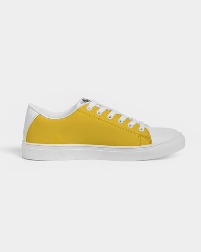 Yellow white BY MARVIN JEANS Men's Faux-Leather Sneaker