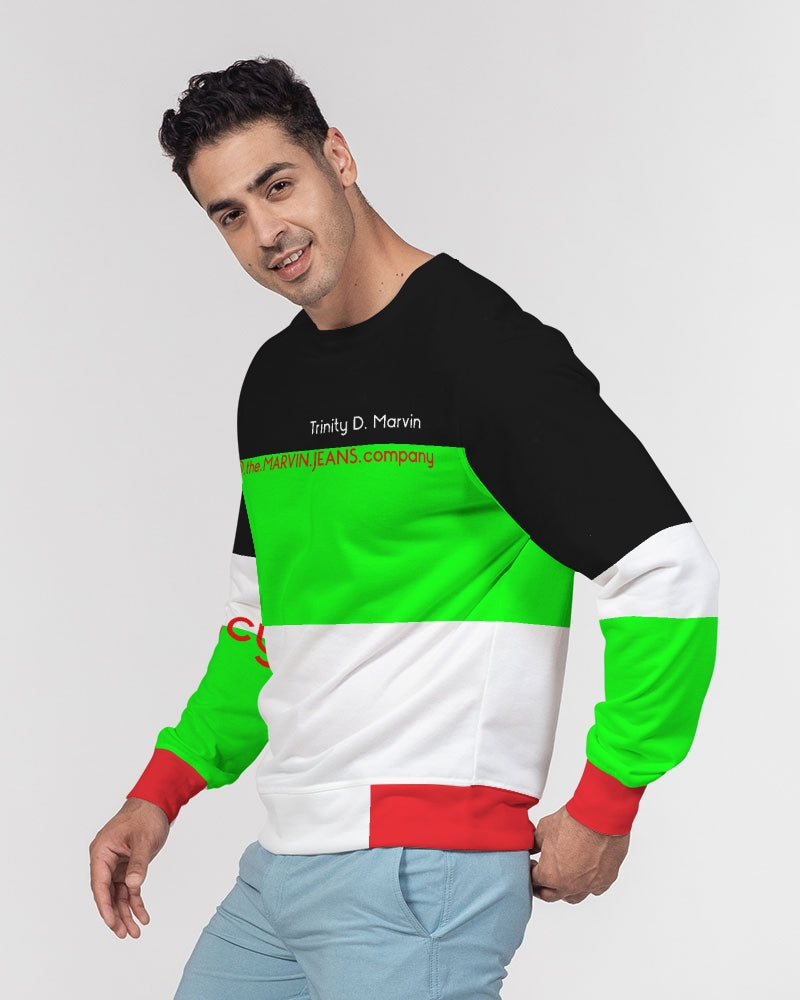 Beautiful BY MARVIN JEANS Men's Classic French Terry Crewneck Pullover