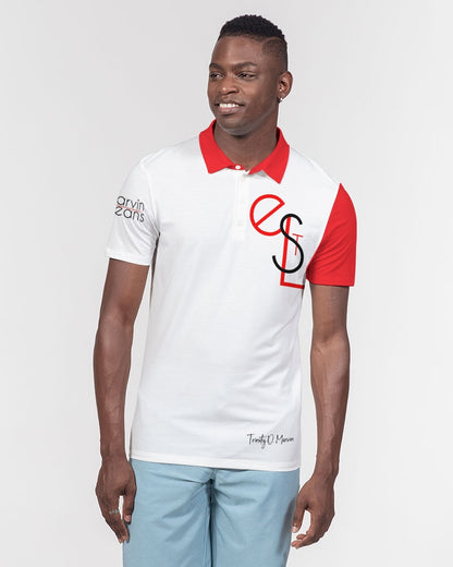 ESTL by Trinity D Marvin Men's Slim Fit Short Sleeve Polo