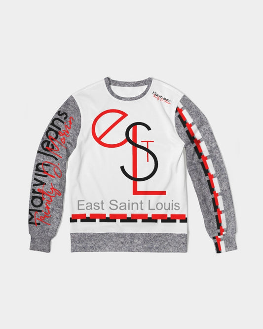 ESTL ,(wool) by Trinity D Marvin Men's Classic French Terry Crewneck Pullover
