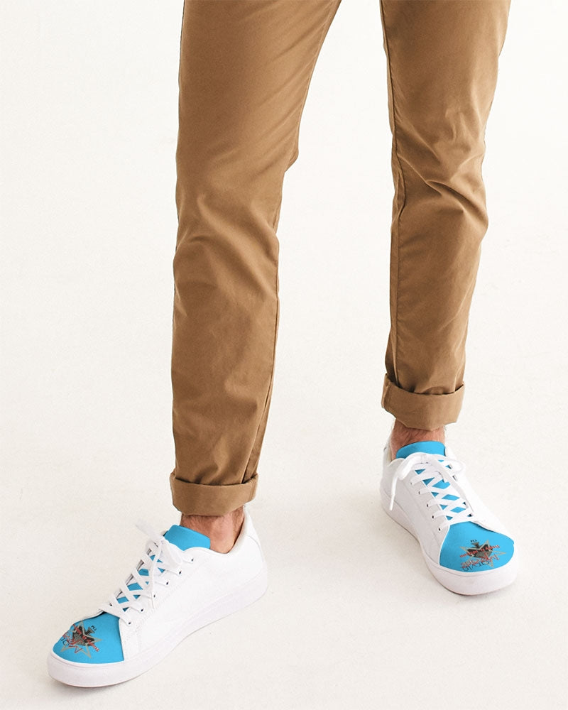 Logo's loud blue by Marvin Jeans and Trinity D Marvin Men's Faux-Leather Sneaker