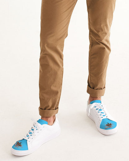 Logo's loud blue by Marvin Jeans and Trinity D Marvin Men's Faux-Leather Sneaker