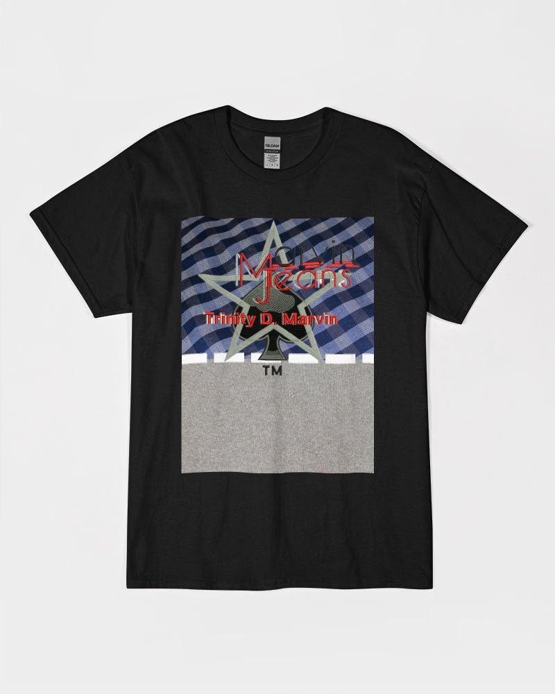 Blue strips cool grey by Marvin Jeans and Trinity D Marvin Unisex Ultra Cotton T-Shirt | Gildan