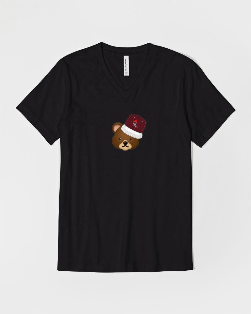 Bear cap by Marvin Jeans and Trinity D Marvin Unisex Jersey V-Neck Tee | Bella + Canvas