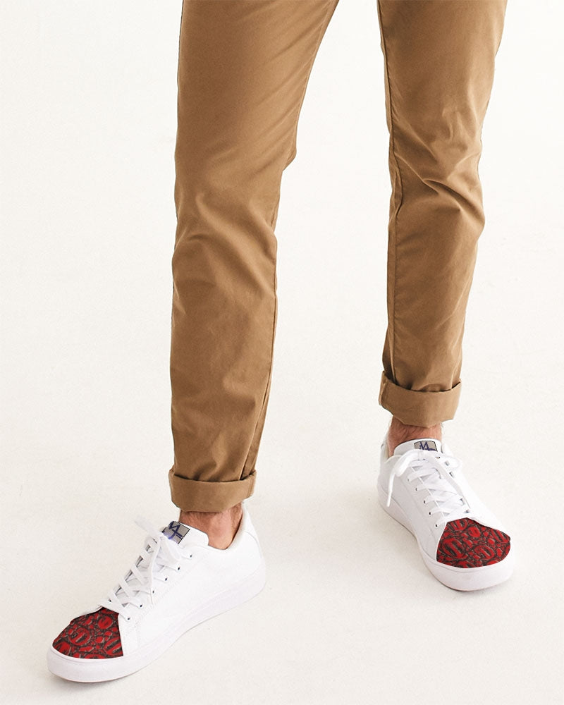 Gator red tip BY MARVIN JEANS Men's Faux-Leather Sneaker