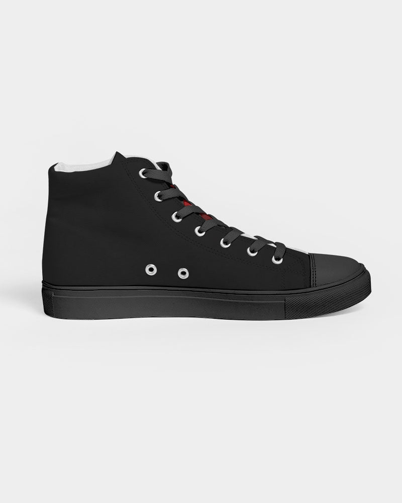 Red rose black by Marvin Jeans and Trinity D Marvin Men's Hightop Canvas Shoe - Black