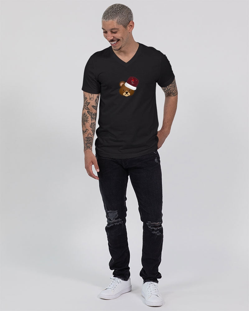 Bear cap by Marvin Jeans and Trinity D Marvin Unisex Jersey V-Neck Tee | Bella + Canvas