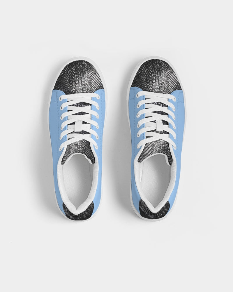 Baby blue gator black tip BY MARVIN JEANS Men's Faux-Leather Sneaker