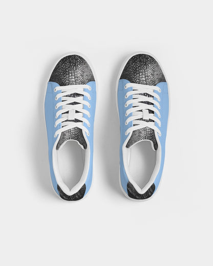 Baby blue gator black tip BY MARVIN JEANS Men's Faux-Leather Sneaker