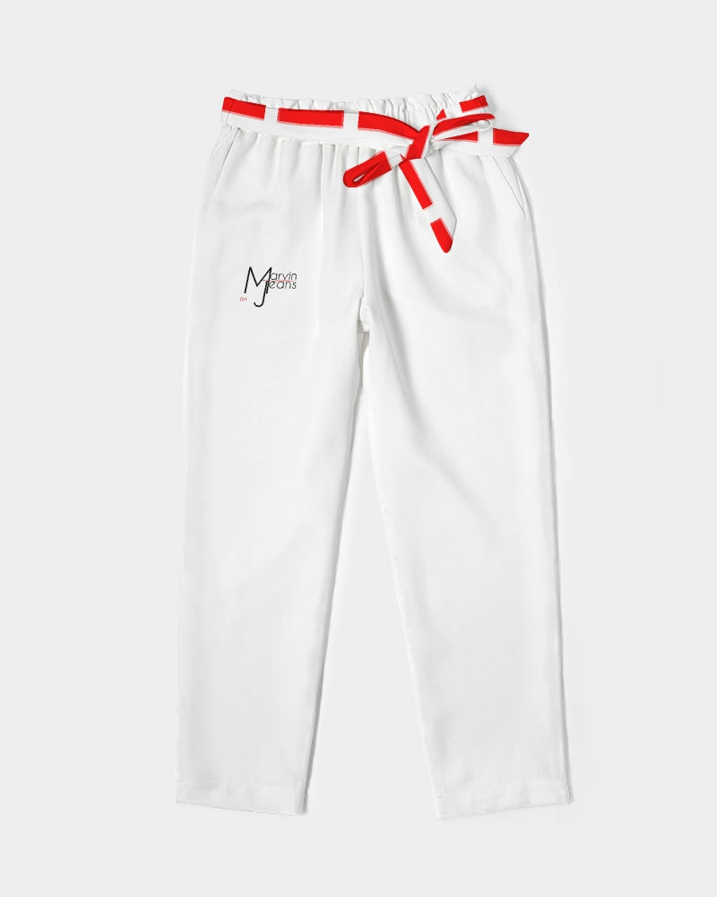 All White Legacy Women's Belted Tapered Pants