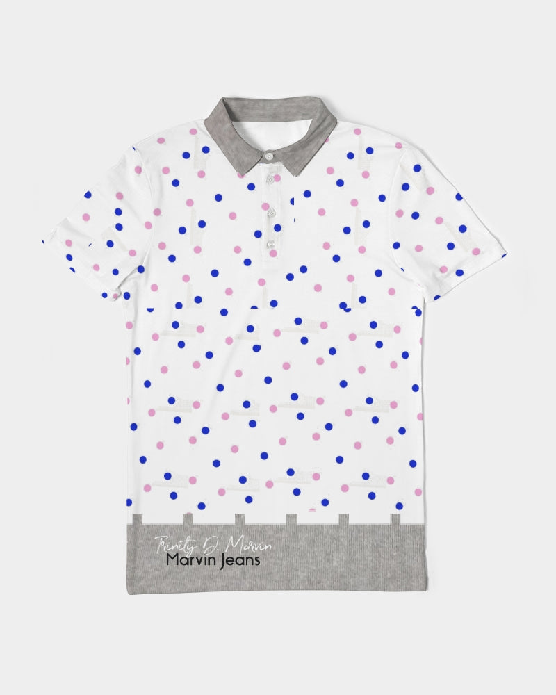 Dots 2.0 by Marvin Jeans and Trinity D Marvin Men's Slim Fit Short Sleeve Polo