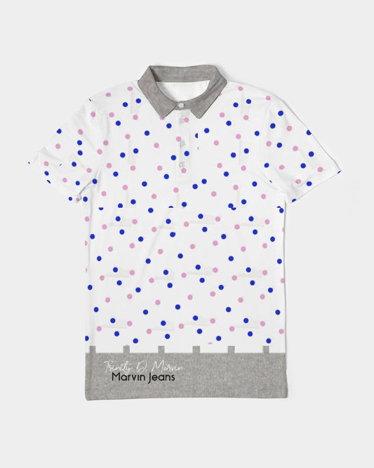 Dots 2.0 by Marvin Jeans and Trinity D Marvin Men's Slim Fit Short Sleeve Polo