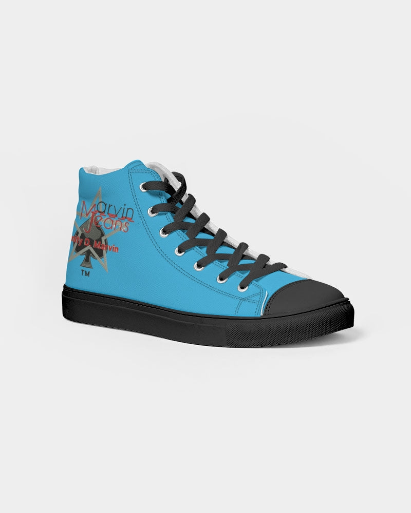 Loud blue by Marvin Jeans and Trinity D Marvin Men's Hightop Canvas Shoe - Black