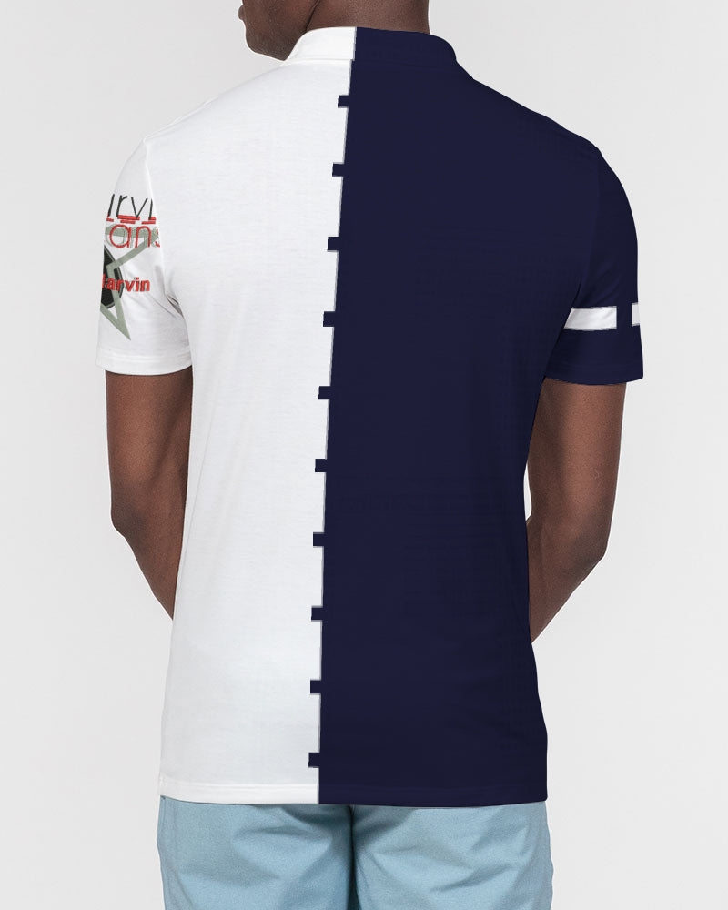 Dark splash by Marvin Jeans and Trinity D Marvin Men's Slim Fit Short Sleeve Polo