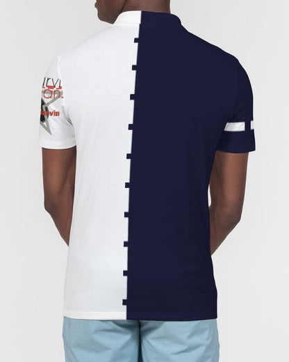 Dark splash by Marvin Jeans and Trinity D Marvin Men's Slim Fit Short Sleeve Polo