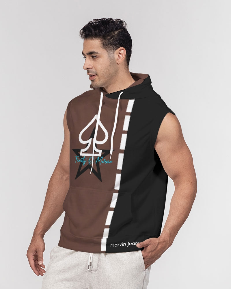 Premium half black BY MARVIN JEANS Men's Premium Heavyweight Sleeveless Hoodie