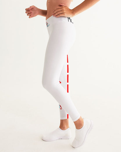All White Trinity D. Marvin Women's Yoga Pants
