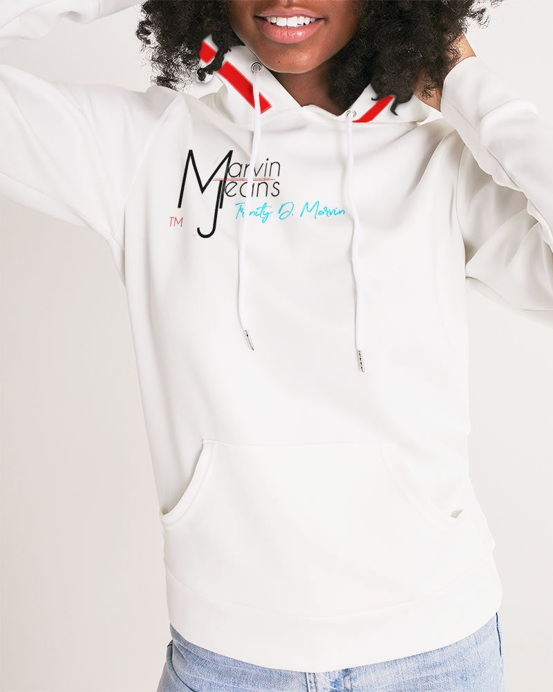 All white by Marvin Jeans and Trinity D Marvin Women's Hoodie