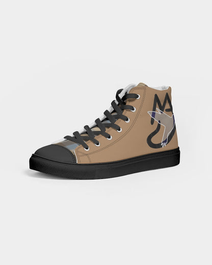 @plaids city Men's Hightop Canvas Shoe - Black
