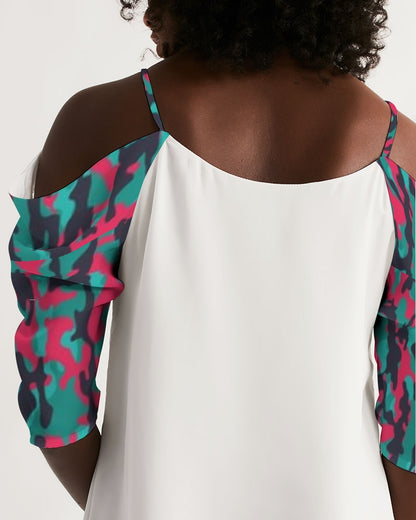 Brilliant Women's Open Shoulder A-Line Dress