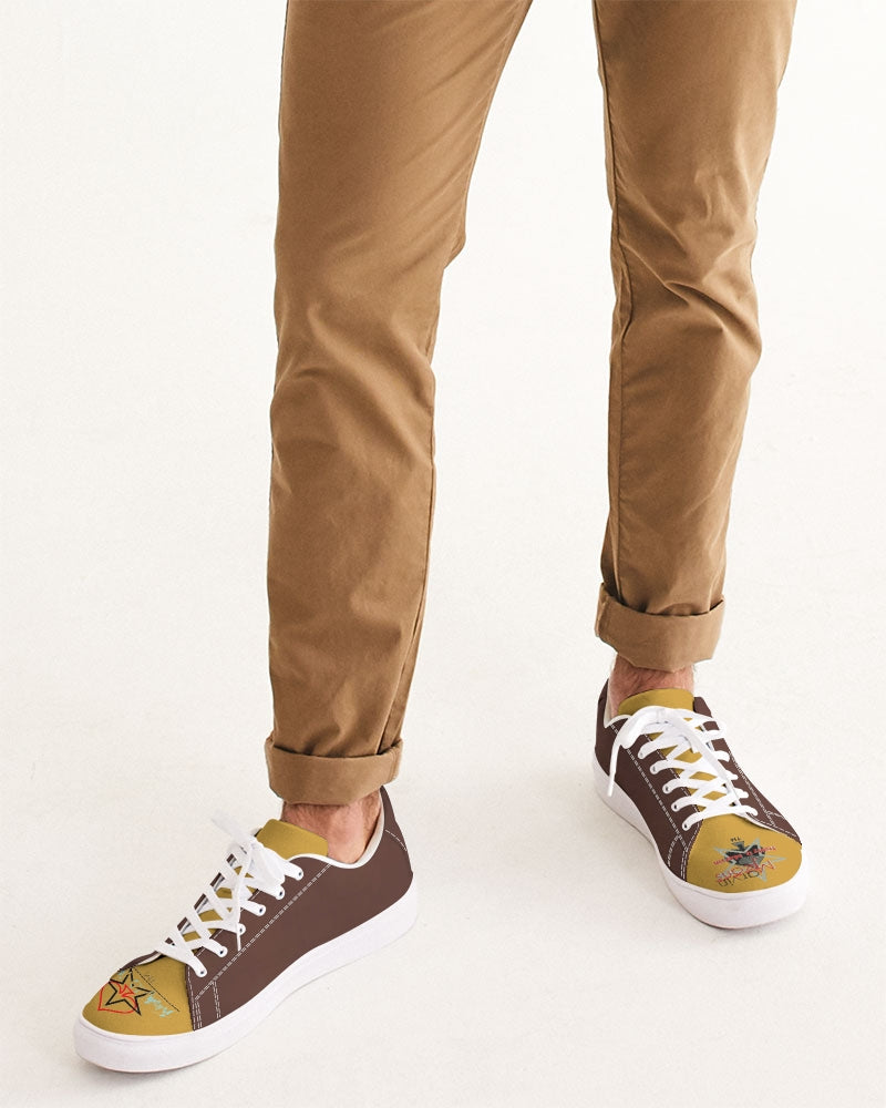 Premium gold by Marvin Jeans and Trinity D Marvin Men's Faux-Leather Sneaker